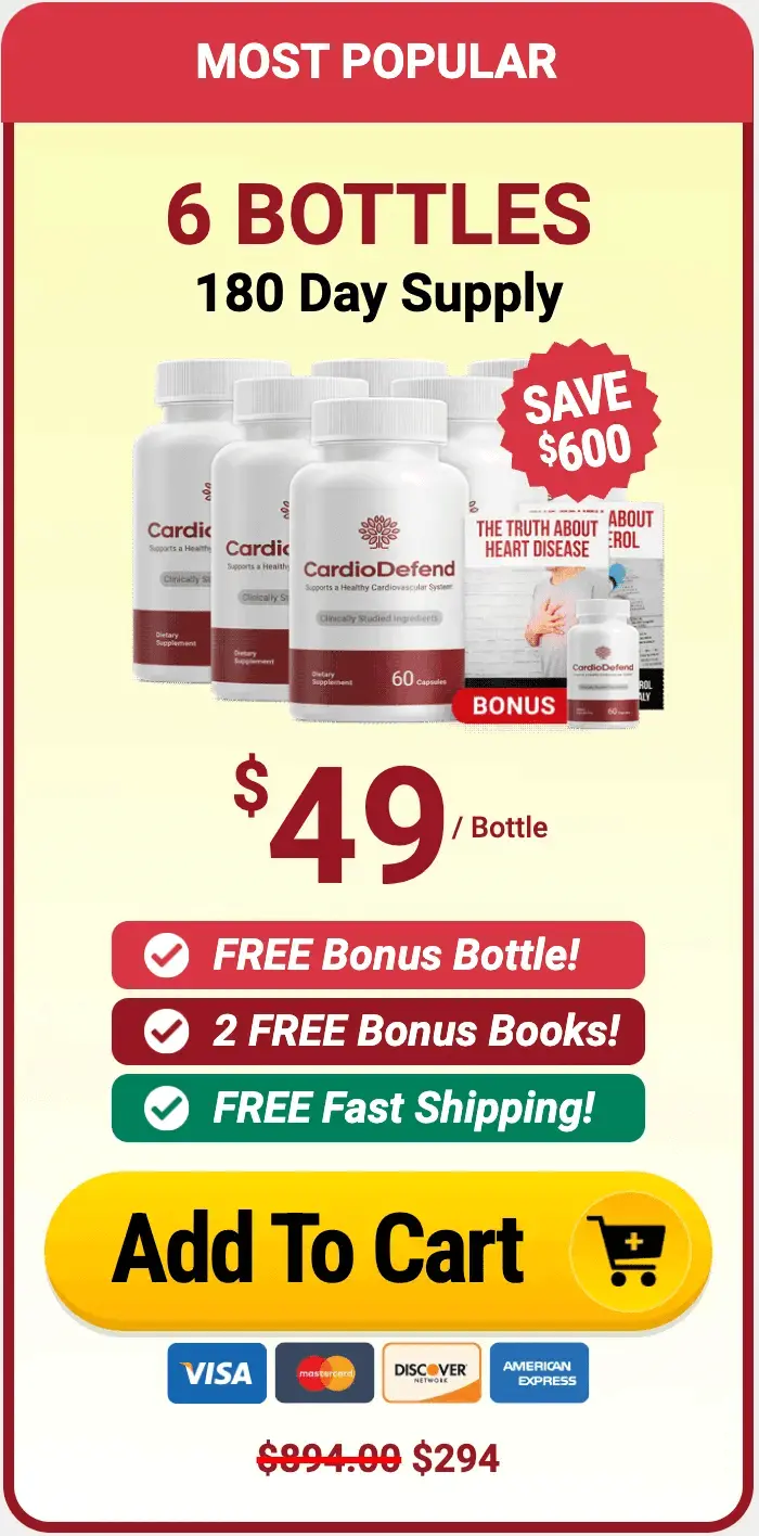 Cardiodefend 6 bottle order